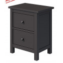 Тумба прикроватная 2 ящика IKEA Style (Россия), цвет – черный