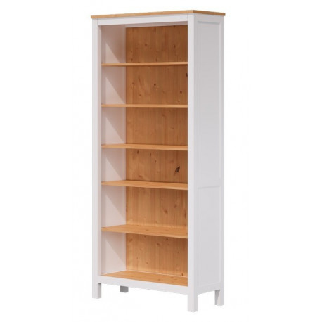 Стеллаж IKEA Style (Россия), цвет - белый + светло-коричневый
