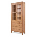 Шкаф-витрина двухдверная IKEA Style 3 ящика, цвет – светло-коричневый