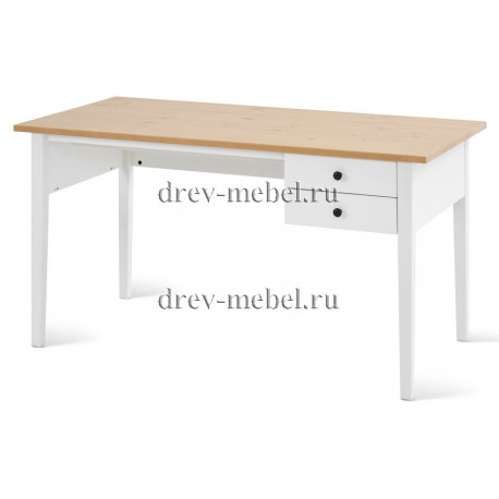 Стол письменный IKEA Style 140х70, цвет – белый + светло-коричневый