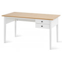 Стол письменный IKEA Style 140х70, цвет – белый + светло-коричневый