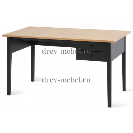 Стол письменный IKEA Style 140х70, цвет – черный + светло-коричневый