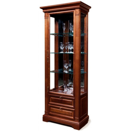Шкаф с витриной и ящиками Престиж ГМ 5906Е-01